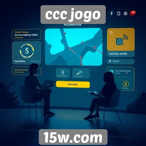 Interface do usuário do ccc jogo destaca acessibilidade